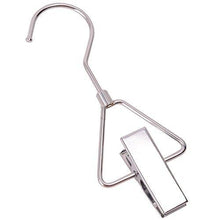 Load image into Gallery viewer, Best aligle energy chrome steel heavy duty hanger clips hooks portable laundry hook 360 swivel joint triangle hooks metal clip for laundry drying hanging organizer of boots shoes closet 5 pcs