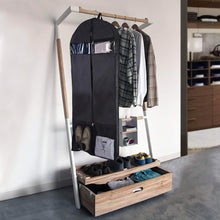 Load image into Gallery viewer, Purchase wanapure 60 54 43 garment bags 3 in 1 suit bag with 2 large mesh shoe pockets and accessories pocket trifold suit cover for dress coat jacket closet storage or travel set of 2 black