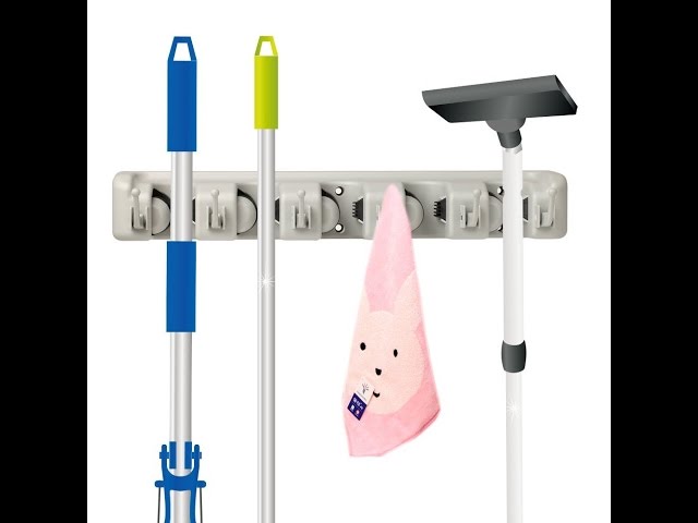 Anybest®Mop and Broom Holder, Wall Mounted Garden Tool Storage Tool Rack Storage & Organization for Your Home, Closet, Garage and Shed, Holds Up To ...