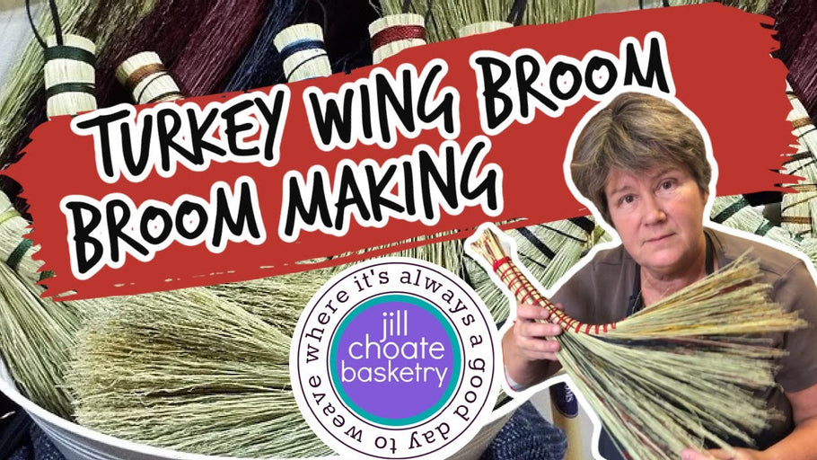 BROOM MAKING: Turkey Wing Whisk Broom #DIYbroom #broommaking #brooms #turkeywing #whiskbroom by Jill Choate (7 months ago)