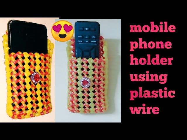 Homemade mobile phone holder |multi purpose holder|how to make mobile phone using plastic broom wire by Beauty maker (8 months ago)