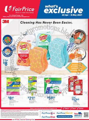 NTUC FairPrice 3M Promotion 23 April - 06 May 2021