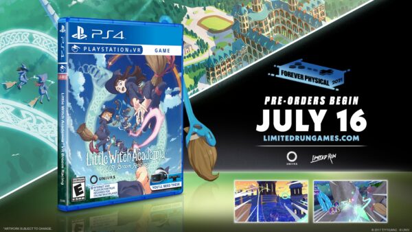 Little Witch Academia: VR Broom Racing limited print physical edition pre-orders open July 16