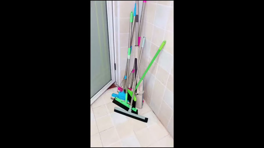 SpiderJuice® Smart Multipurpose Wall Mounting Retractable Mop Broom Zhadu Holder with Hooks by SpiderJuice Pvt Ltd (1 year ago)