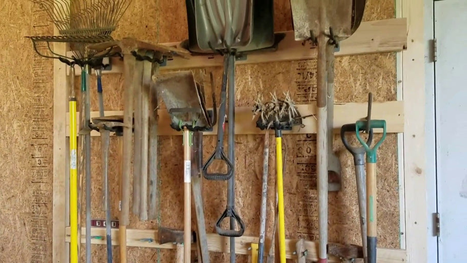 CHEAP Shovel broom rake storage organizer by sunny patch farm (4 years ago)