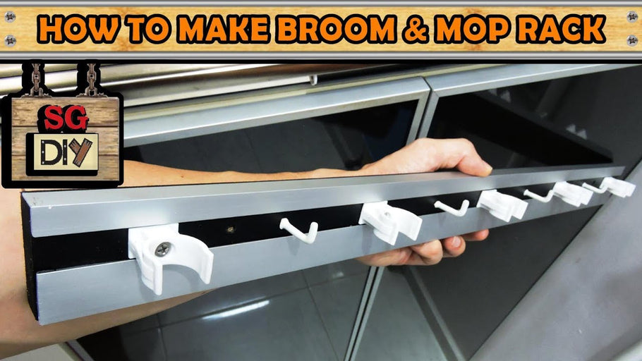 DIY Broom & Mop rack for less than $8 by STONE HACKs (4 years ago)