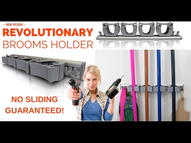 It is a wall mounted mop and broom holder BUT not the standard one with those rollers that hold nothing in place