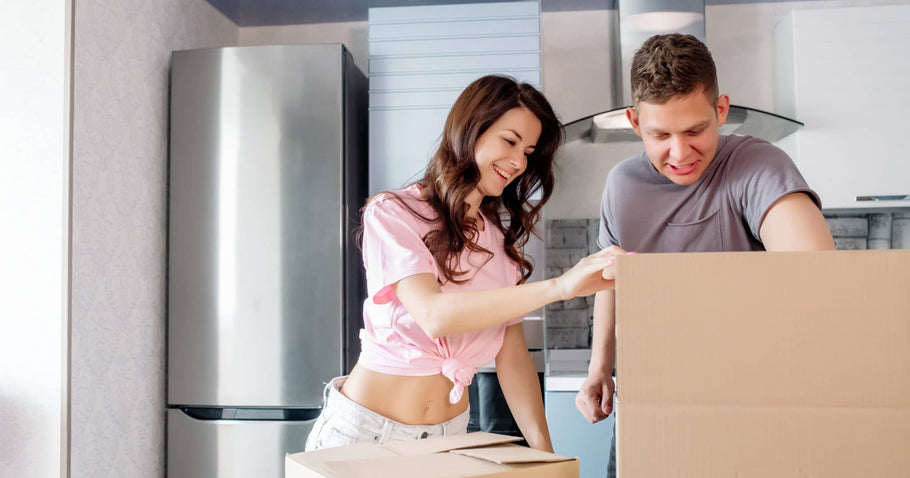 Picture, if you will, the following: A happy but exhausted family sprawled out on a couch in their new, sparsely furnished home wolfing down freshly delivered pizza