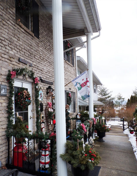 Winter Front Porch and Yard, 2021