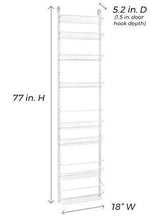 Load image into Gallery viewer, Great closetmaid 1233 adjustable 8 tier wall and door rack 77 inch height x 18 inch wide