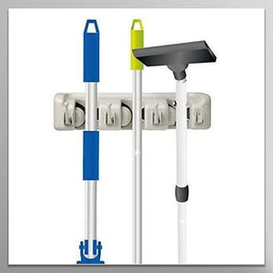 Mop and Broom Holder, Wall Mounted Garden Tool Storage Tool Rack Storage & Organization for General Storage (3-position)