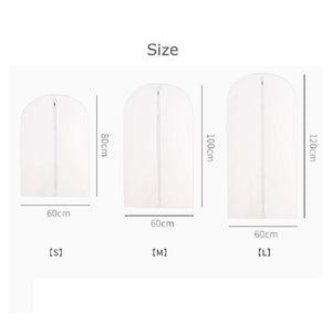 Related monojoy garment bags for storage moth proof hanging clear clothes organizer with zipper dust covers closet translucent wardrobe suit coat peva thicken 5 pack 3medium 2small