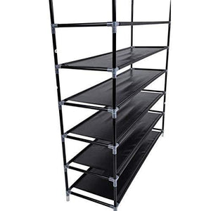 Discover the best meevrie 10 tiers shoe racks space saving non woven fabric shoe storage organizer cabinet tower for bedroom entryway hallway and closet black