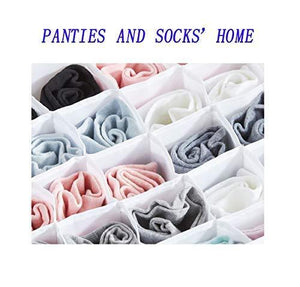 Amazon soft stone socks and underwear organizer with 30 cell collapsible closets wardrobe organizer folding clothes drawer storage boxes fairy white