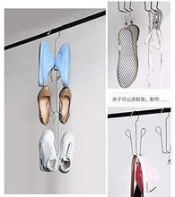 Load image into Gallery viewer, Buy now megoday classico stainless steel closet organizer hanger for shoes 2 piece set metal clothespins s hook 2 piece set free