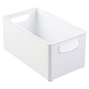 Cheap mdesign deep plastic closet organizer bin storage organizer container with handles for closets bedrooms entryways mudrooms kitchens pantry bathrooms 5 high 4 pack white
