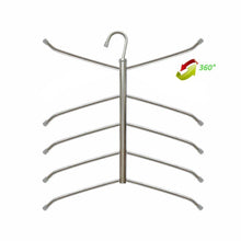 Load image into Gallery viewer, Buy suzeda 5 tier stainless steel blouse tree hanger closet organizer 6 pack