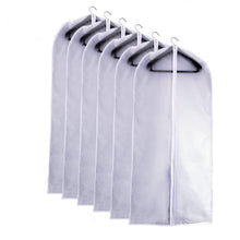 Load image into Gallery viewer, Discover the best garment bag clear plastic breathable moth proof garment bags cover for long winter coats wedding dress suit dance clothes closet pack of 6 24 x 55