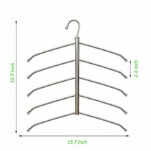 Load image into Gallery viewer, Buy now suzeda 5 tier stainless steel blouse tree hanger closet organizer 6 pack