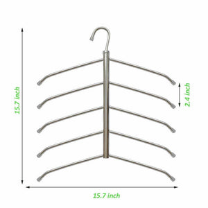 Buy now suzeda 5 tier stainless steel blouse tree hanger closet organizer 6 pack