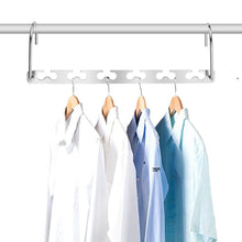 Load image into Gallery viewer, Storage organizer closet space saving hangers for clothes pants 10 5 inch metal wonder hangers stainless steel magic cascading hanger updated hook design closet organizer hanger