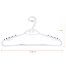 Load image into Gallery viewer, Amazon timmy plastic hangers 40 pack heavy duty clothes hangers with built in grip non slip pads space saving super lightweight organizer for closet wardrobe perfect for blouses shirts and morewhite grey