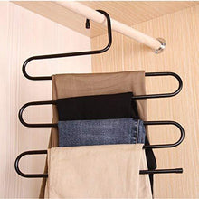 Load image into Gallery viewer, Order now ds pants hanger multi layer s style jeans trouser hanger closet organize storage stainless steel rack space saver for tie scarf shock jeans towel clothes 4 pack