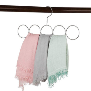 Buy now poeland 1kuan scarf closet organizer hanger no snag storage scarves ties belts shawls pashminas 2 pack