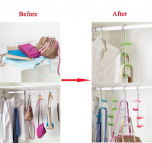 Load image into Gallery viewer, Kitchen louise maelys 3 packs hanger rack 4 hooks closet organizer for handbags scarves ties belts 360 degree rotating
