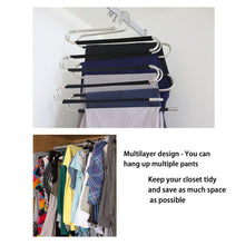 Load image into Gallery viewer, Great pants hangers 4 pack scarf hangers s type clothes pant hangers multi purpose pants hanger space saving non slip closet organizer for scarfs jeans clothes trousers towels