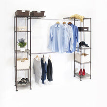 Load image into Gallery viewer, Amazon best seville classics double rod expandable clothes rack closet organizer system 58 to 83 w x 14 d x 72 satin bronze