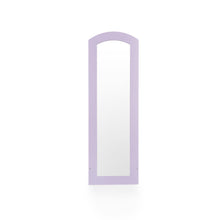Load image into Gallery viewer, Try guidecraft see and store dress up center lavender pretend play storage closet with mirror shelves armoire for kids with bottom tray costume storage dresser