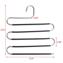 Load image into Gallery viewer, Discover the ieoke pant hangers durable slack hangers multi layers stainless steel space saving clothes hangers closet storage for jeans trousers 4 pack