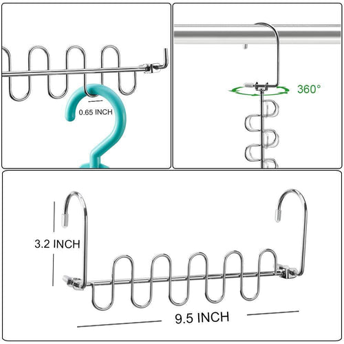 Select nice meetu magic cloth hanger wonder space saving hangers metal closet organizer for closet wardrobe closet organization closet system pack of 4