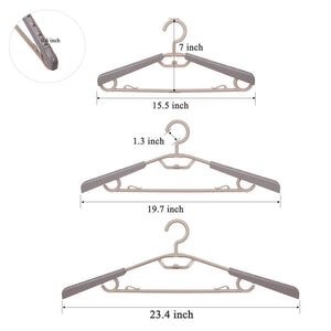Select nice bondream 6 pack heavy duty plastic extra wide arm 15 23suits clothes hangers with swivel hooks perfect for coat jacket dress shirt trousers or closet space saving grey tan