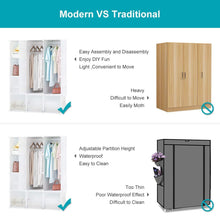 Load image into Gallery viewer, Featured honey home modular storage cube closet organizers portable plastic diy wardrobes cabinet shelving with easy closed doors for bedroom office kitchen garage 12 cubes white