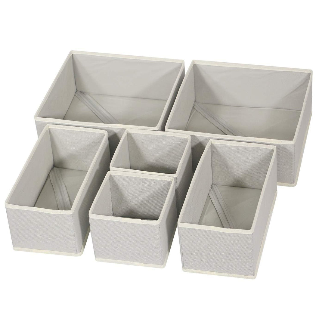 On amazon diommell foldable cloth storage box closet dresser drawer organizer fabric baskets bins containers divider with drawers for clothes underwear bras socks lingerie clothing set of 6