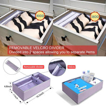 Load image into Gallery viewer, Latest drawer organizer clothes dresser underwear organizer washable deep socks bra large boxes storage foldable removable dividers fabric basket bins closet t shirt jeans leggings nursery baby clothing gray