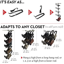 Load image into Gallery viewer, Exclusive boot butler boot storage rack as seen on rachael ray clean up your closet floor with hanging boot storage easy to assemble built to last 5 pair hanger organizer shaper tree