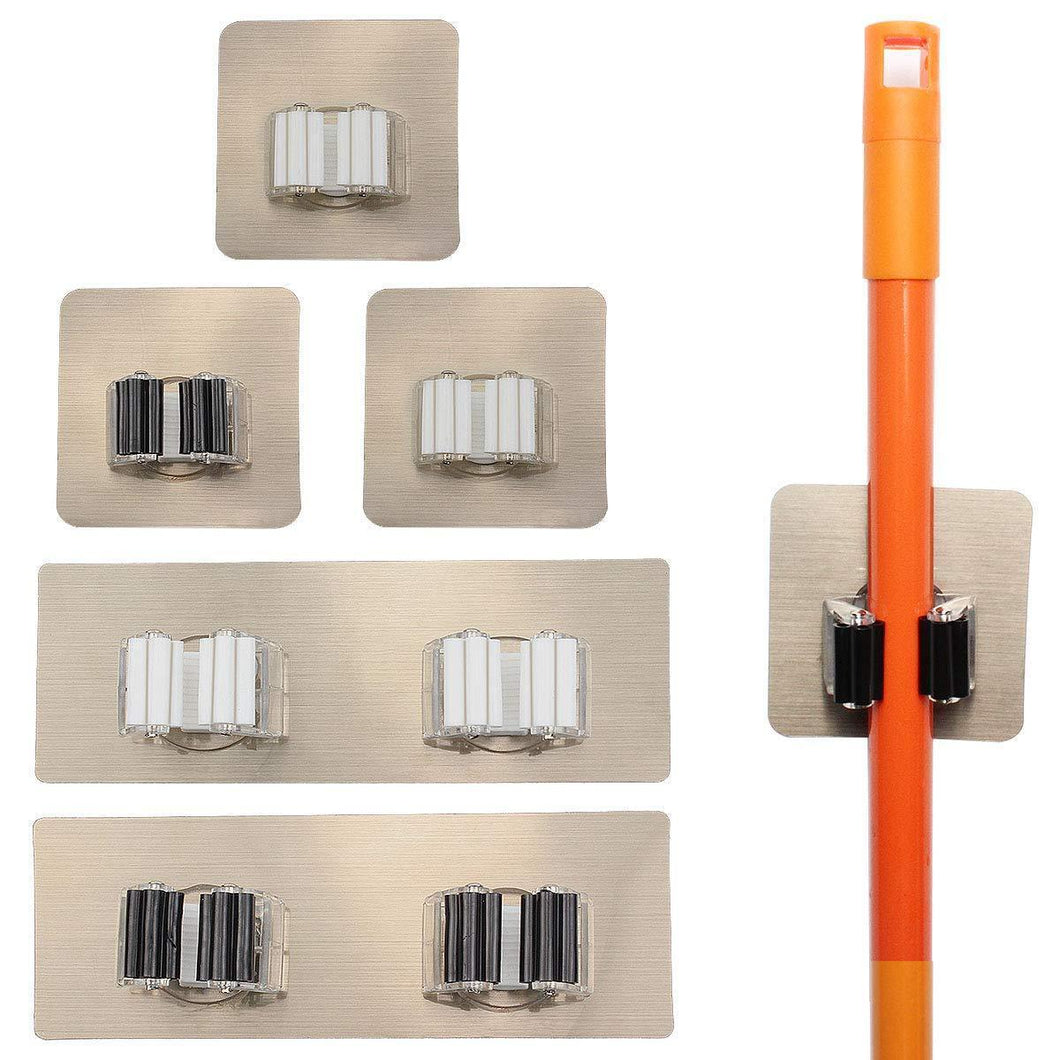 Yotako Broom mop Holder,8 Pcs Mop and Broom Hanger Self Adhesive Wall Mount Storage Rack Storage and Organization for Your Home,Kitchen and Wardrobe