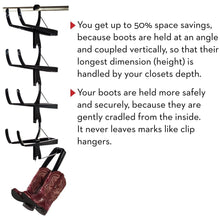 Load image into Gallery viewer, Discover the best boot butler boot storage rack as seen on rachael ray clean up your closet floor with hanging boot storage easy to assemble built to last 5 pair hanger organizer shaper tree
