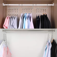 Load image into Gallery viewer, Shop for meetu space saving hangers magic wonder cloth hanger metal closet organizer for closet wardrobe closet organization closet system pack of 20