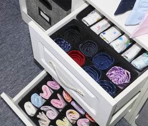 Discover the onlyeasy closet underwear organizer drawer divider set of 4 foldable cloth storage boxes bins under bed organizer for bras socks panties ties linen like black mxass4p