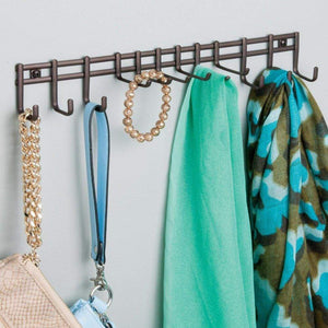 Storage interdesign axis wall mount closet organizer rack for ties belts bronze