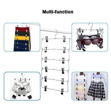 Load image into Gallery viewer, Selection emstris space saving pants hangers sturdy multi purpose stainless steel pants jeans slack skirt hangers with clips non slip closet storage organizer