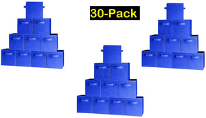 Storage 30 pack blue storage cubes with two handles shelves baskets bins containers home decorative closet organizer household fabric cloth collapsible box toys storages drawer blue 30 pack