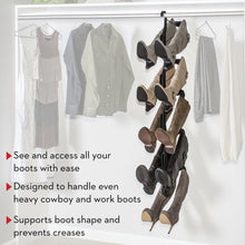 Load image into Gallery viewer, Discover the boot butler boot storage rack as seen on rachael ray clean up your closet floor with hanging boot storage easy to assemble built to last 5 pair hanger organizer shaper tree