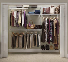Load image into Gallery viewer, Shop for closetmaid 22875 shelftrack 5ft to 8ft adjustable closet organizer kit white