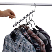 Load image into Gallery viewer, On amazon doiown space saving hangers 4 pack closet organizer hanger stainless steel clothing hangers 4 pack