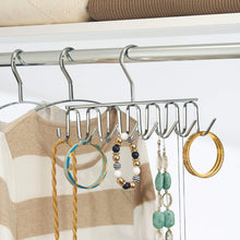 Load image into Gallery viewer, Order now interdesign axis closet storage organizer rack for ties and belts chrome